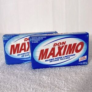 Vintage Don Maximo Detergent Soap Bars Extra Gigante 337.5g X2